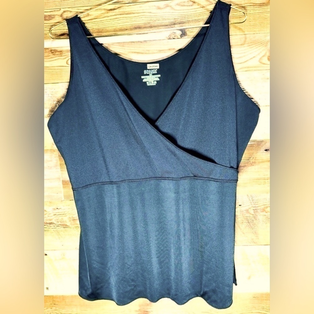 Spanx crossover tank-top black shapewear smooth slimming light control cami 3X